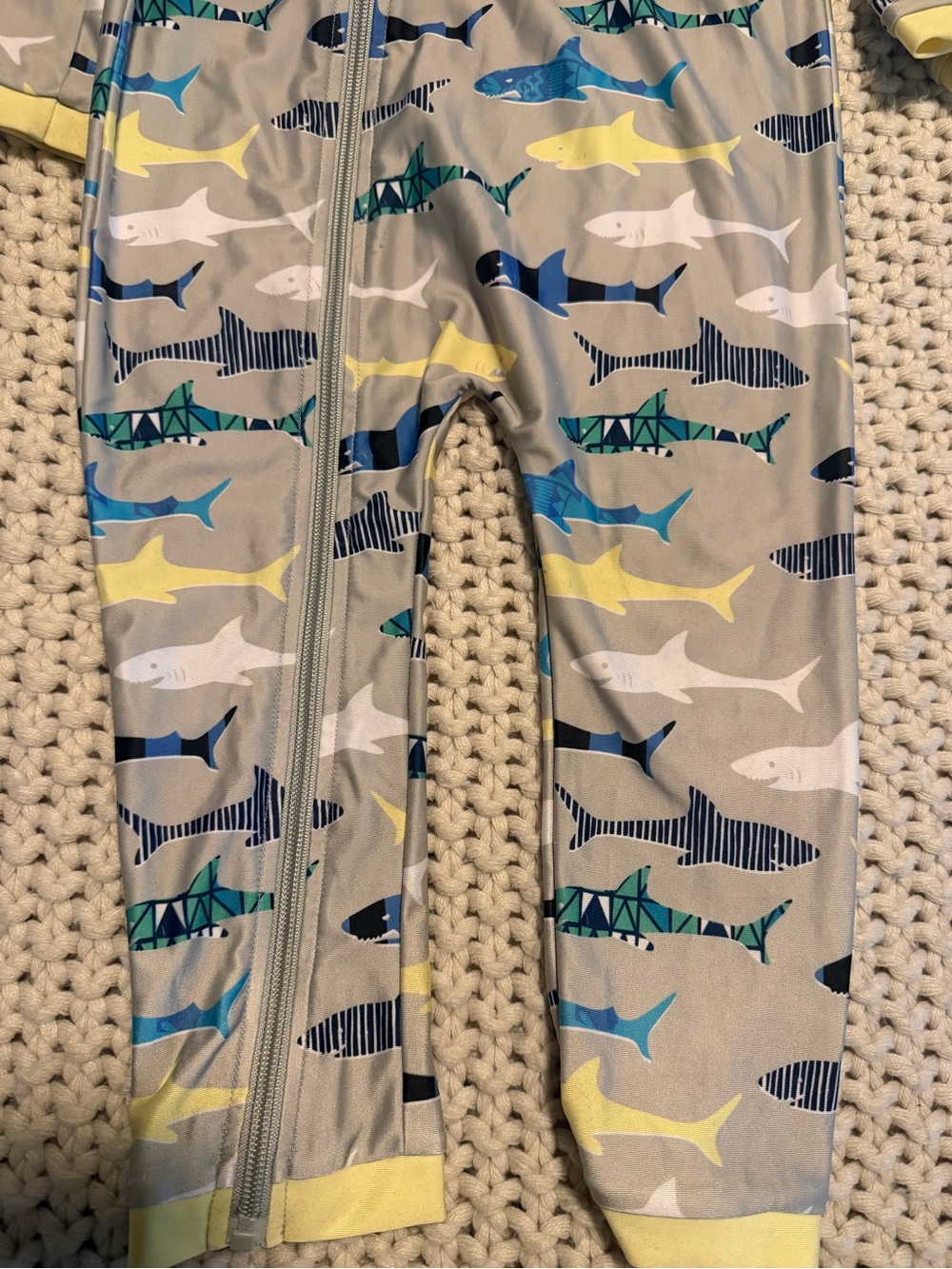 Set - 3T/4T toddler boy swimsuits / sunsuits - one-piece full-body rash guards - Picture 3 of 14